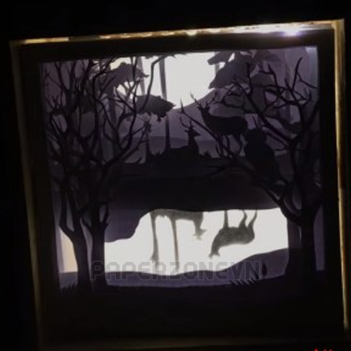 Lightbox (Papercut) Green Deer Forest – Bring the Freshness and Serenity of Nature into Your Home