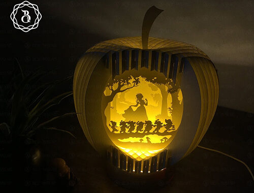 Popup 3D Card (Papercut) Snow White Apple, Beauty Princess – Bringing the Classic Fairy Tale Closer to You