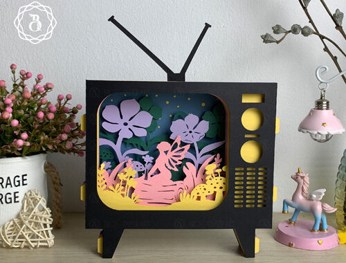 Explore the Fairy World with the Television Popup 3D Card (Papercut) Fairy – A Magical Journey on Screen